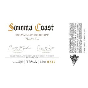2022 Raen, Royal St. Robert Cuvee Pinot Noir, Sonoma Coast 6x75cl