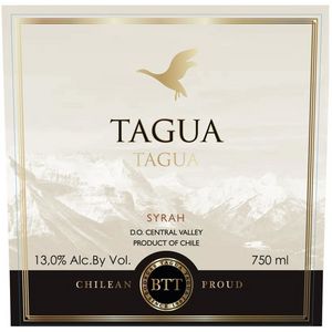 2016 Bodegas Tagua Tagua, Syrah, Central Valley 6x75cl
