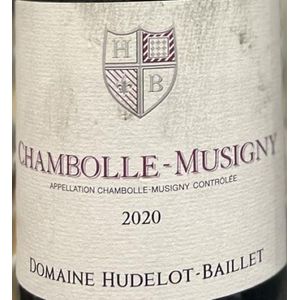 2020 Domaine Hudelot Baillet, Chambolle-Musigny 6x75cl