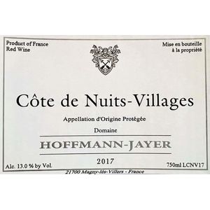 2017 Domaine Hoffmann-Jayer, Cote de Nuits-Villages, Rouge 12x75cl