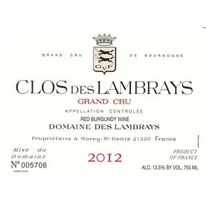 2012 Domaine des Lambrays, Clos des Lambrays Grand Cru 3x150cl
