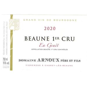 2021 Domaine Arnoux Pere et Fils, Beaune Premier Cru, En Genet 12x75cl