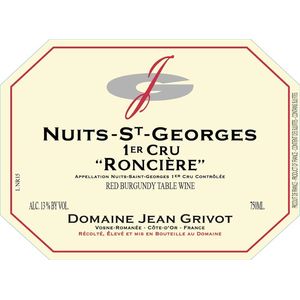 2018 Domaine Jean Grivot, Nuits-Saint-Georges Premier Cru, Ronciere 6x75cl