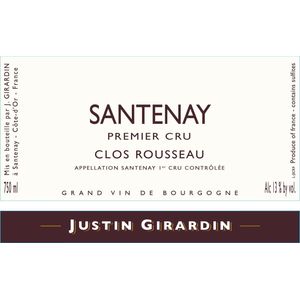 2019 Justin Girardin, Santenay Premier Cru, Clos Rousseau 6x75cl