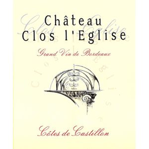 2007 Chateau Clos L'Eglise, Castillon-Cotes de Bordeaux 12x75cl