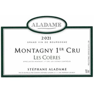 2021 Aladame, Montagny Premier Cru, Les Coeres 6x75cl