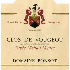 2004 Domaine Ponsot, Clos de Vougeot Grand Cru, Cuvee Vieilles Vignes 12x75cl