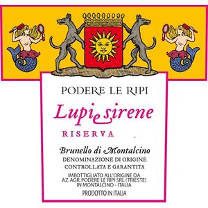 2015 Podere Le Ripi, Brunello di Montalcino, Lupi Sirene Riserva 6x75cl