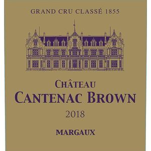 2018 Chateau Cantenac Brown 3eme Cru Classe, Margaux 3x75cl