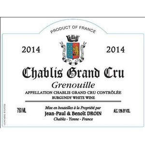 2020 Jean-Paul & Benoit Droin, Chablis Grand Cru, Grenouilles 12x75cl