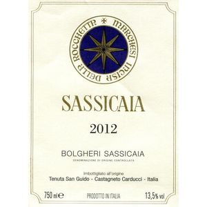 2012 Sassicaia, Tenuta San Guido, Bolgheri 3x150cl