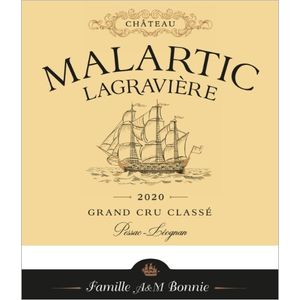 2020 Chateau Malartic Lagraviere, Pessac-Leognan Grand Cru Classe, Rouge 12x75cl