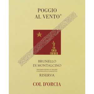 2016 Col d'Orcia, Brunello di Montalcino, Poggio Vento Riserva 6x75cl