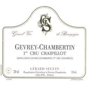 2022 Domaine Gerard Seguin, Gevrey-Chambertin Premier Cru, Craipillot 6x75cl
