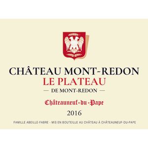 2016 Chateau Mont-Redon, Chateauneuf-du-Pape, Le Plateau 6x75cl