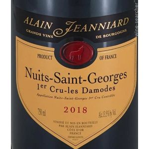 2018 Domaine Alain Jeanniard, Nuits-Saint-Georges Premier Cru, Les Damodes 12x75cl