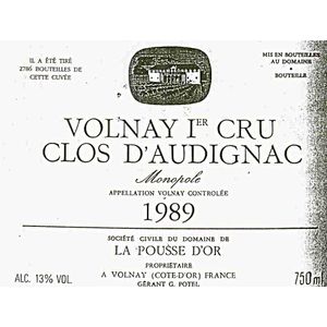 2022 La Pousse d'Or, Volnay Premier Cru, Clos de l'Audignac 12x75cl