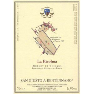 2022 San Giusto a Rentennano, Toscana, La Ricolma Merlot 3x75cl