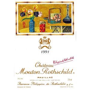1991 Chateau Mouton Rothschild Premier Cru Classe, Pauillac 1x150cl