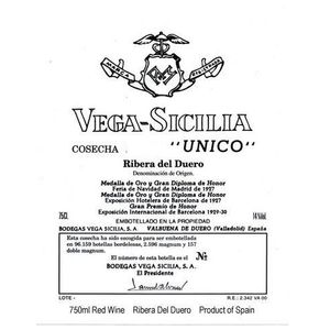 2011 Vega Sicilia, Unico, Ribera del Duero 1x150cl