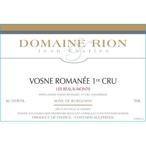 2018 Domaine Jean Charles Rion, Vosne-Romanee Premier Cru, Les Beaux Monts 3x150cl