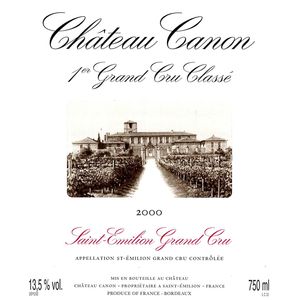 2000 Chateau Canon Premier Grand Cru Classe B, Saint-Emilion Grand Cru 12x75cl