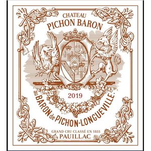 2019 Chateau Pichon Baron 2eme Cru Classe, Pauillac 6x75cl
