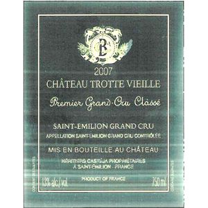 2007 Chateau Trotte Vieille Premier Grand Cru Classe B, Saint-Emilion Grand Cru 12x75cl