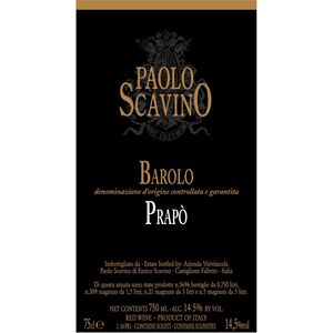 2016 Paolo Scavino, Barolo, Prapo 6x75cl