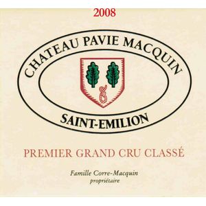 2008 Chateau Pavie Macquin Premier Grand Cru Classe B, Saint-Emilion Grand Cru 12x75cl