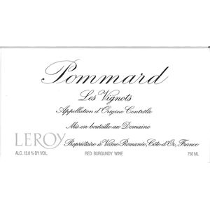 2015 Domaine Leroy, Pommard, Les Vignots 3x75cl
