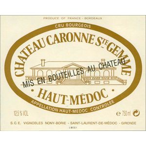 2019 Chateau Caronne Ste Gemme, Haut-Medoc 1x300cl