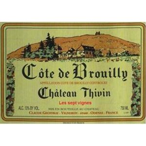 2020 Chateau Thivin, Sept Vignes, Cote de Brouilly 6x150cl