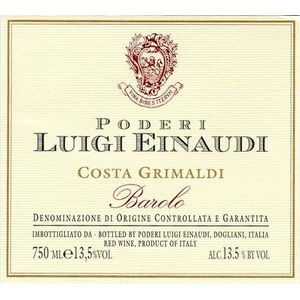 2016 Poderi Luigi Einaudi, Barolo, Terlo Vigna Costa Grimaldi 12x75cl