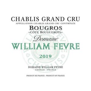 2021 Domaine William Fevre, Chablis Grand Cru, Bougros Cote Bouguerots 1x150cl