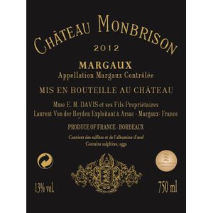 2015 Chateau Monbrison, Margaux 12x75cl