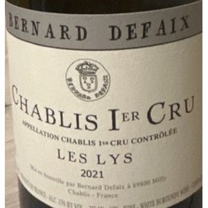 2021 Bernard Defaix, Chablis Premier Cru, Les Lys 6x75cl