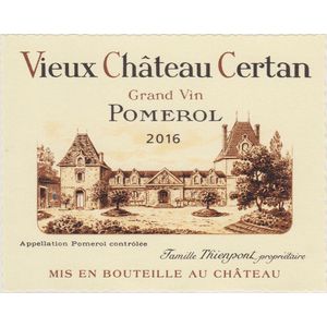 2016 Vieux Chateau Certan, Pomerol 6x75cl