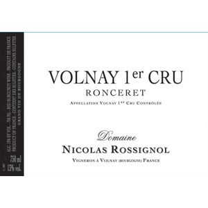 2018 Nicolas Rossignol, Volnay Premier Cru, Le Ronceret 6x150cl