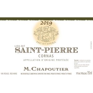2019 M. Chapoutier, Cornas, Lieu-Dit Saint-Pierre 6x75cl