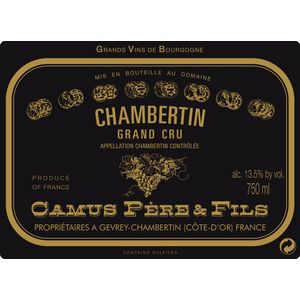 2018 Camus Pere et Fils, Chambertin Grand Cru 6x150cl