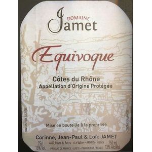 2022 Domaine Jamet, Cotes du Rhone, Equivoque 6x75cl