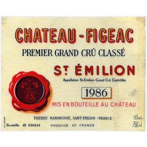 1986 Chateau Figeac Premier Grand Cru Classe B, Saint-Emilion Grand Cru 12x75cl