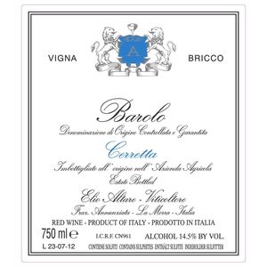2008 Elio Altare, Barolo, Cerretta Vigna Bricco 6x75cl