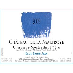 2019 Chateau de la Maltroye, Chassagne-Montrachet Premier Cru, Clos Saint-Jean Rouge 6x75cl