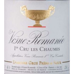 2022 Domaine Gros Frere et Soeur, Vosne-Romanee Premier Cru, Les Chaumes 6x75cl