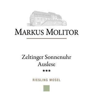 2016 Markus Molitor, Zeltinger Sonnenuhr Riesling Auslese 3* Green Capsule, Mosel 6x75cl