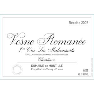 2007 Domaine de Montille, Vosne-Romanee Premier Cru, Aux Malconsorts Christiane 6x75cl
