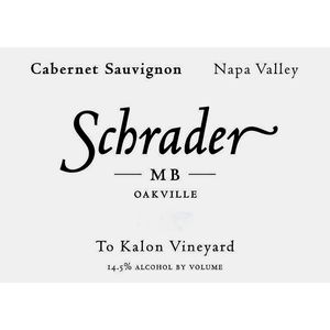 2018 Schrader, MB To Kalon Vineyard Cabernet Sauvignon, Oakville 6x75cl