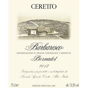 2017 Ceretto, Barbaresco, Bernadot 6x75cl